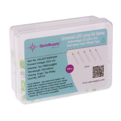Green 3mm Multi-Voltage (3-15V) LED Kit - Box of 50