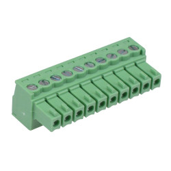 10-Way 3.5mm Right Angle Pluggable Terminal Block 8A 300V