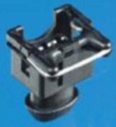 Socket, unequipped, 2 pole, straight, 1 row, brown, 282682-1