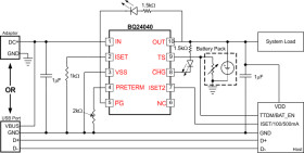 Standalone 1-cell 1-A linear battery charger with 4.35-V VABT and Temperature Sensing