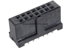 Listwa stykowa PCB 14-pinowe 09195 raster: 2.54 mm Prosty 2-rzędowe HARTING Do montażu na płytce drukowanej1000 V W
