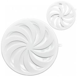 Kratka wentylacyjna okrągła zamykana, z regulowanym tyłem fi: 80-150mm biała airRoxy 02-325