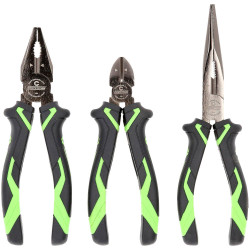 KS Tools 512.0310 Pliers Set Red Steel Insulated 3-Piece Set