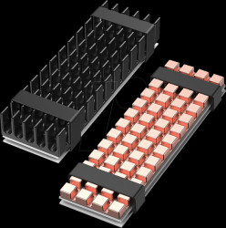 G-M2HS02 2 heat sinks for M.2 SSD 2280, aluminium + copper
