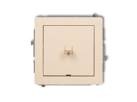 DECO Wyłącznik zwierny przycisk w stylu amerykańskim (jeden klawisz bez piktogramu) beżowy 1DWPUS-4.1 KARLIK