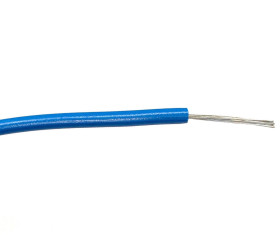 Przewód montażowy 0,2 mm² Niebieski RS PRO PVC 24 AWG 1 kV AC dł. 500m 7/0,2 mm +85°C Norma wojskowa 61-12 część 6