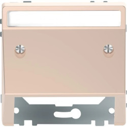 Merten, wypust kablowy z polem opisowym, D-Life, szampan metalik