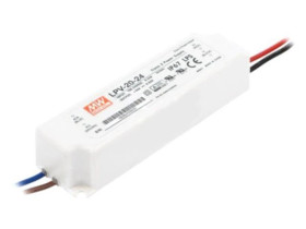 LPV-20-24 Zasilacz impulsowy, LED, 20W, 24VDC, 0,84A, 90÷264VAC, 127÷370VDC