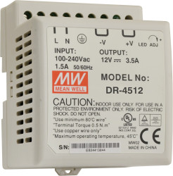 Zasilacz impulsowy 42W 3.5A 12VDC DR-4512