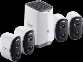 S0TY012131 Surveillance camera set, IP, WLAN, outdoor, 4 units incl. base