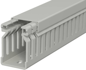 Wiring duct, (L x W x H) 2000 x 25 x 40 mm, PVC, stone gray, 6178010