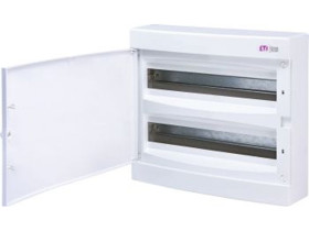 Rozdzielnica natynkowa 36 modułowa 2x18M drzwi pełne IP40 ECT 2x18PO-s 001101086 ETI
