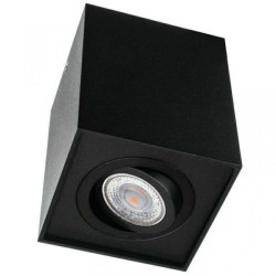 Oprawa sufitowa natynkowa INDI Gu10 230V sand black / czarna piaskowana 97x97x124