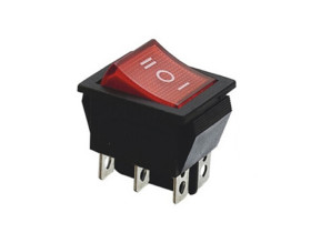 Przełącznik klawiszowy 3 pozycje 6 PIN 220V 15A on-0ff-on szeroki...