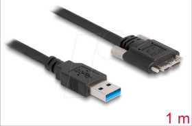 87799 USB 3.0 cable, A male to Micro-B male, screwable, 1 m