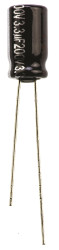 Kondensator 3.3μF 200V dc THT Panasonic roztaw: 2.5mm 6.3 (Dia.) x 11.2mm