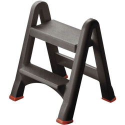 Curver 155160 Folding Step Stool Anthracite Non-Slip 150 kg Capacity