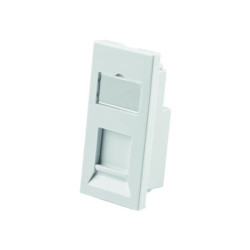 Teleg&#xE4;rtner H02010A0068 Single Gang Faceplate 25 x 50 with Shutter