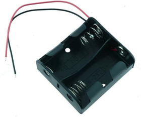 C x 2 Open Battery Holder 150mm Leads