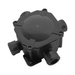 Puszka hermetyczna IP67, 4 dławnice, 144x144mm, czarna,6455-27P/5