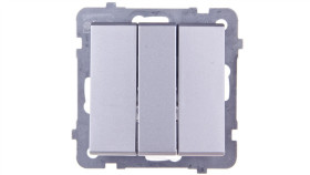 Sonata Łącznik Potrójny Srebro Mat Łp-13R/M/38