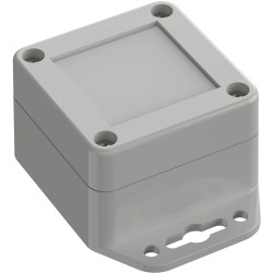 ABS enclosure, (L x W x H) 60 x 60 x 40 mm, light gray (RAL 7035), IP65, BYB-3-90H0163
