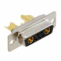 Złącze D-Sub 7-pinowe Żeński Kątowe Montaż na panelu raster 2.77mm Pozłacanie