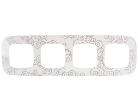 VALENA ALLURE Ramka poczwórna arabeska chrom 754344