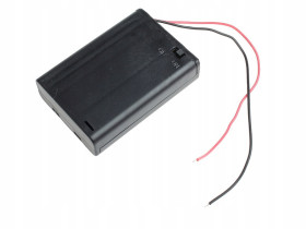 3x AA Battery Holder with Cover and Switch