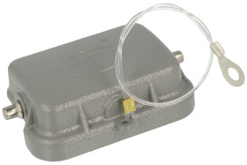 Pokrywa ochronna; Han B; 09300065425; 6B; metal; do 1 klamry; szary; IP65; Harting; RoHS