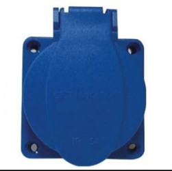 Gniazdo tablicowe 10/16A 2P+Z SCHUKO 230V niebieskie IP54