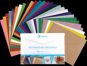 SG-HTV-1678-US-L-B2B Vinyl film with Teflon mat, A4, 27 colours