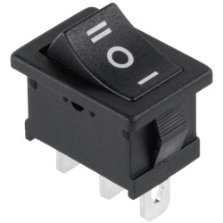 Przełącznik kołyskowy pojedynczy czarny (SPDT 3P)