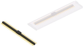 Pin header, 30 pole, pitch 2.54 mm, straight, black, SL12SMD03530GBSM