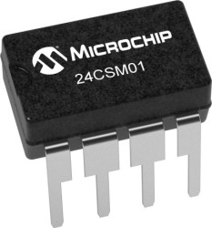Microchip EEPROM 24CSM01-E/P Powierzchnia 1 MB 8-pinowy 400 ns PDIP Szeregowa