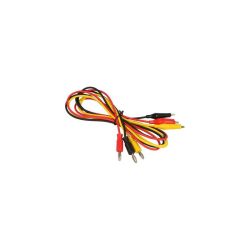 Wtyk bananowy na przewodzie z krokodylkami 0,8m kpl.-3szt / 36537