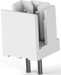 Pin header, 2 pole, pitch 2 mm, straight, natural, 292133-2