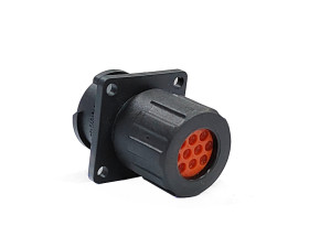 Złącze wielostykowe przemysłowe 10-pinowe M12 Montaż na kołnierzu Gniazdo Amphenol Industrial