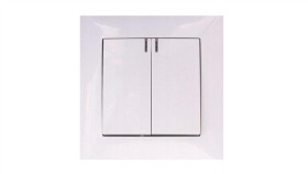 Wesa Łącznik Światła Podwójny Włącznik Świecznikowy Z Podświetleniem Biały Lc-04