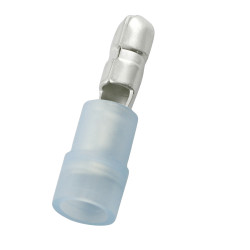 Konektor okrągły izolowany Męski rozmiar 2.5mm² średnica przelotu 4mm RS PRO Niebieski długość całkowita 22mm