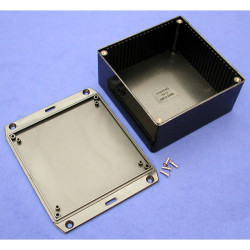 Hammond 1591UFLBK Multipurpose FRABS Enclosure Flanged Lid 120x120x59mm Black