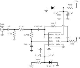 Dual bipolar low noise (4.5 nV/rtHz), wide bandwidth (16 MHz) audio operational amplifier