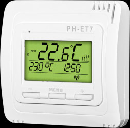 PH-ET7-V Thermostat electric heating, wall mounting