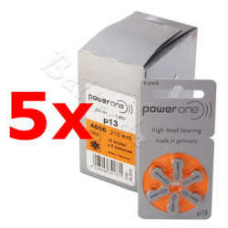 300 x bateria cynkowo-powietrzna Power One Varta 13