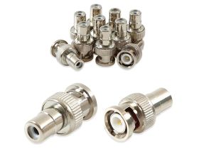 Adapter gniazdo RCA - wtyk BNC niklowany