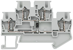 Zacisk do montażu na szynie DIN Siemens poziomy: 2 14AWGsprężynowa 8WH 500 V
