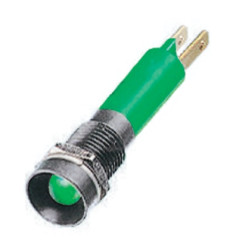 Lampka kontrolna do montażu panelowego 24V c.c., zielona 8mm LED Końcówka lutownicza RS PRO