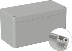 PC enclosure, (L x W x H) 160 x 80 x 85 mm, light gray (RAL 7035), IP66, 5U230100