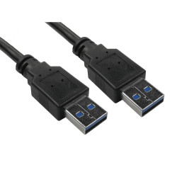 Kabel USB Złącze A USB A Złącze B USB A dł. 2m Przewód przedłużający USB USB 3.2 kolor: Czarny