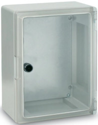 Obudowa z drzwiami transparentnymi SWD 280x210x130mm IP65 z płytą montażową ICW-212813-P